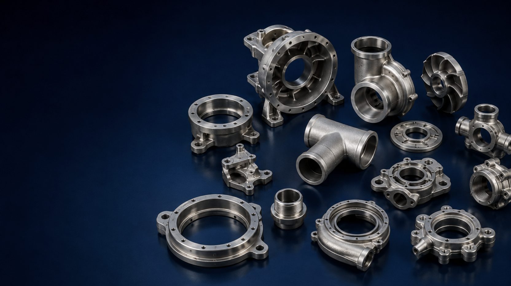Machined investment cast pump and valve components